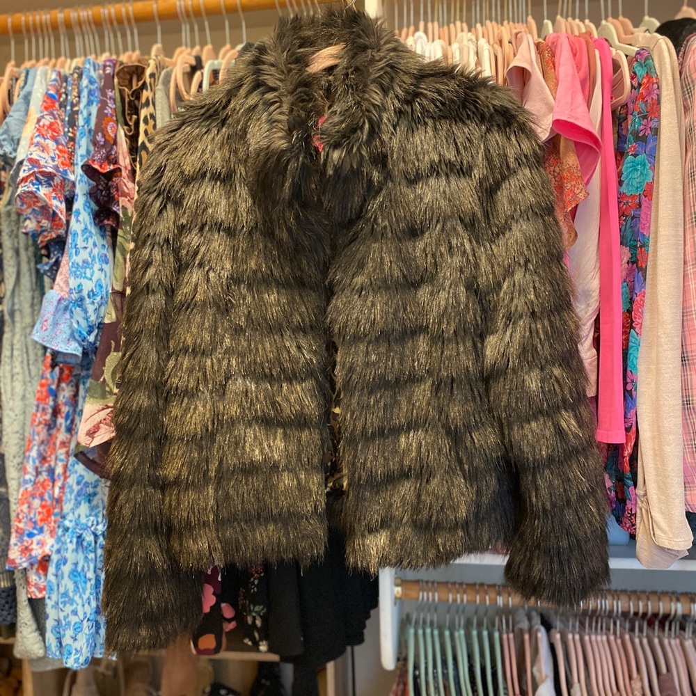 Betsey Johnson Faux Fur Jacket